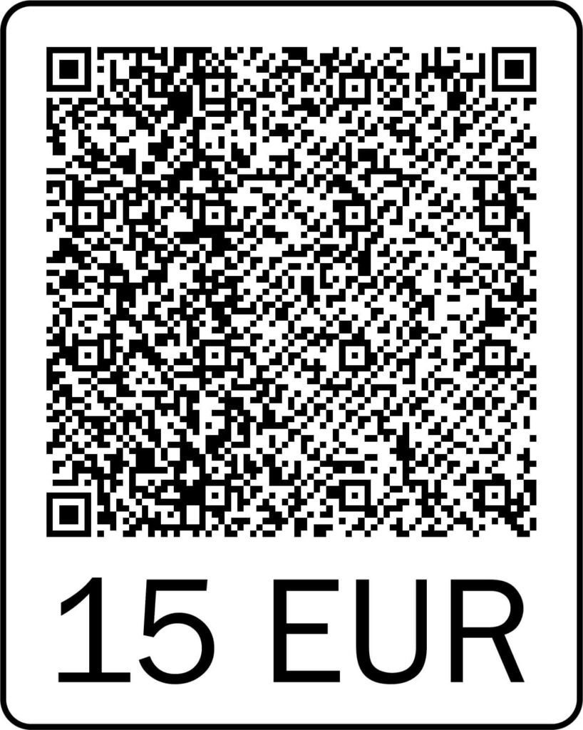 QR koda 15 eur