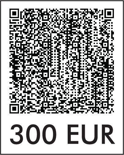 qr koda za 300 eur